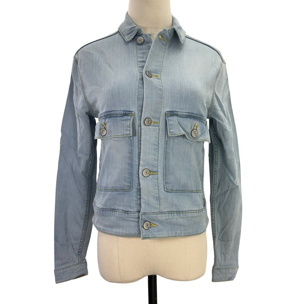 LuLaRoe Women’s XXS Denim Jean Jacket Light Wash Stretch Denim Button Front